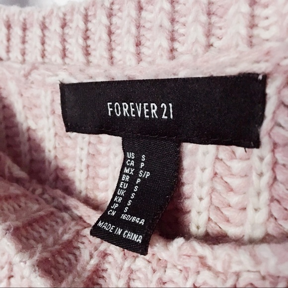 Forever 21 | Chunky Knit Blush Sweater Sz S VGUC - Picture 5 of 5